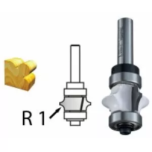 Makita D-48826 Profilová fréza s ložiskem stopka 8 mm,25,4x13x61,2 mm STOP