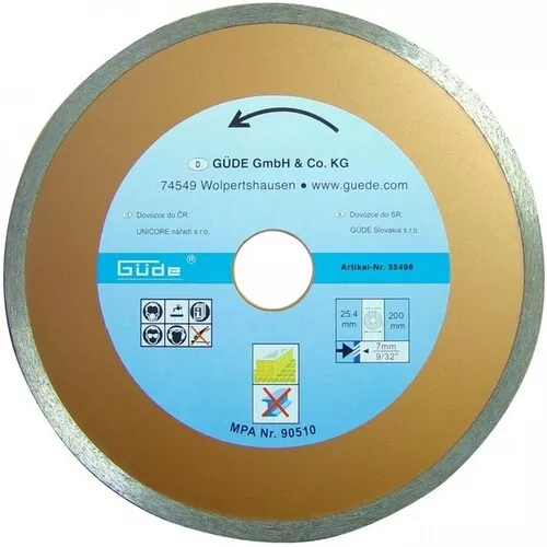 DIAMANTOVÝ KOTOUČ 200X25,4 MM Güde 55498