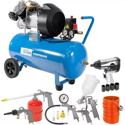 Kompresor 400/10/50 DG, 15dílná sada Güde 71170