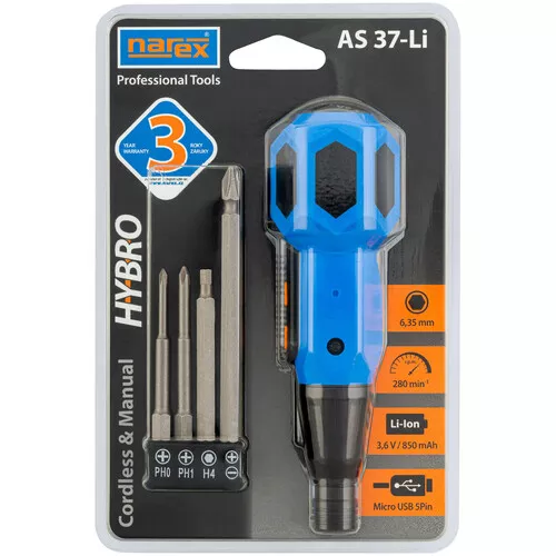 Akumulátorový hybridní šroubovák AS 37-Li NAREX