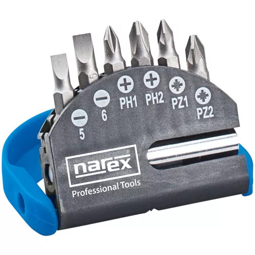 7dílná (kapesní) sada šroubovacích bitů Industrial-CrV 7-Bit Box NAREX