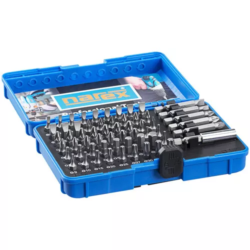 60dílná sada šroubovacích bitů Industrial-CrV 60-Bit Box NAREX