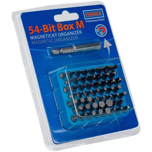 54dílná sada bitů s magnetickým organizérem 54-Bit Box M NAREX