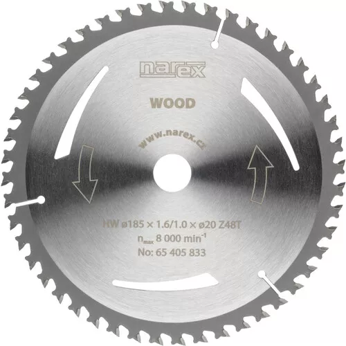 Pilový kotouč WOOD 185 × 1,6/1,0 × 20 Z48T NAREX