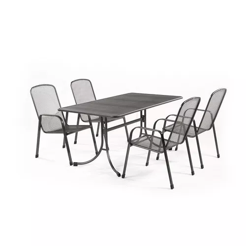 MWH Bani 4+ sestava nábytku z tahokovu (4x židle Savoy Basic, 1x stůl Universal 145)