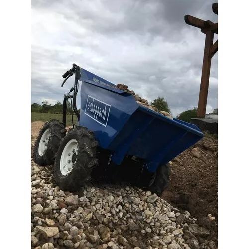 Scheppach DP 3000 - kolový přepravník 4x4 s nosností 300 kg a mechanickým sklápěním korby