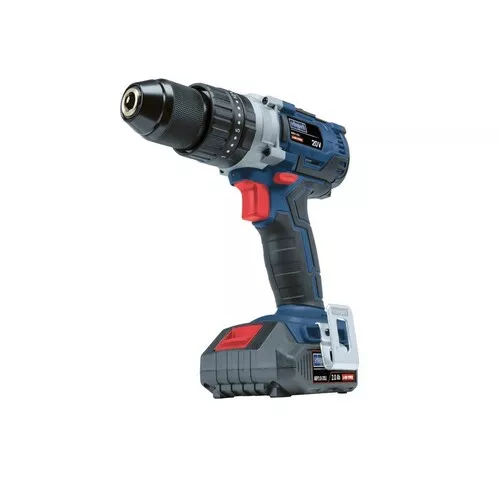 Scheppach BID60-20Li aku 20 V bezuhlíkový příklepový vrtací šroubovák + 2x baterie 2 Ah + nabíječka + kufr