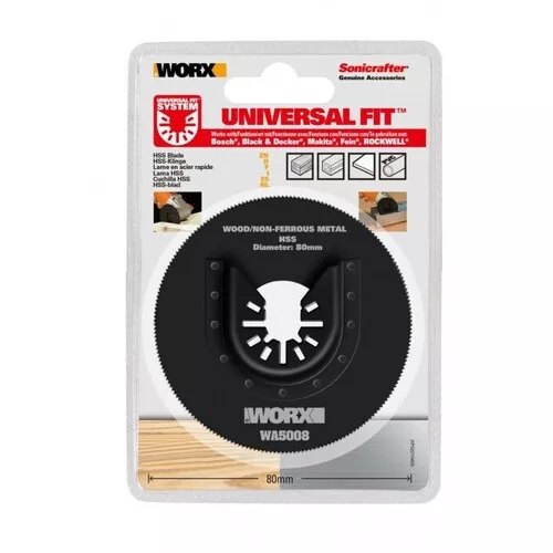 Worx power tools WA5008 - 80 mm HSS řezný kotouč (celoobvodový), 1ks, sonicrafter