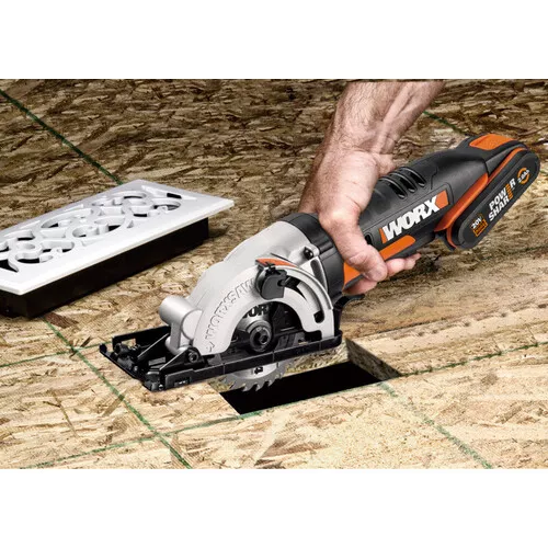 Worx orange WX527 - Aku kompaktní ponorná pila 20V, 85mm, 1x2.0Ah - Powershare