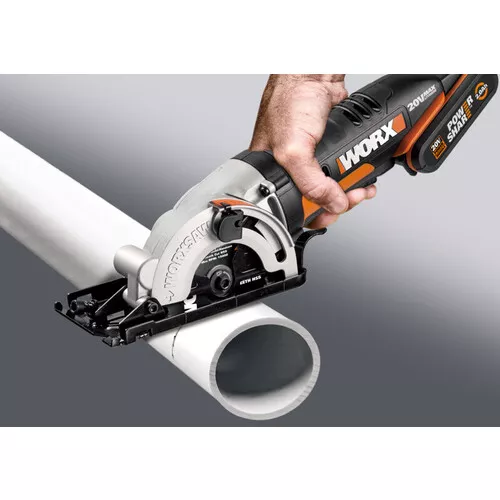 Worx orange WX527 - Aku kompaktní ponorná pila 20V, 85mm, 1x2.0Ah - Powershare