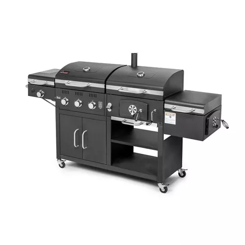 Activa Combo hybridní gril na plyn i dřevěné uhlí s bočním vařičem