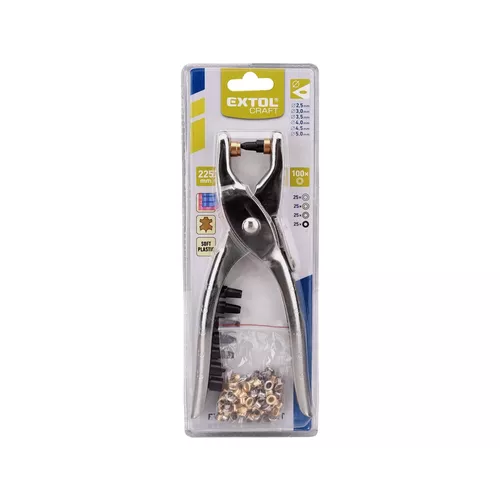Kleště děrovací-drukovací sada se 100ks oček, o 2,5-5mm EXTOL CRAFT 10260