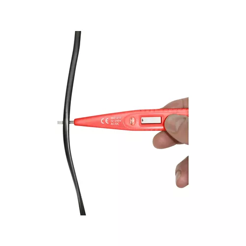 Zkoušečka napětí digitální s displejem 12-220v, délka 146mm, pro ac/dc (střídavý/stejnosměrný proud) EXTOL PREMIUM 8831210