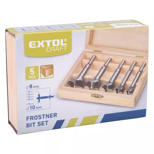 Frézy-sukovníky, do dřeva, sada 5ks, ⌀15-20-25-30-35mm EXTOL CRAFT 44015