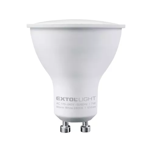 Žárovka led reflektorová, 510lm, 7w, gu10, teplá bílá EXTOL LIGHT 43033