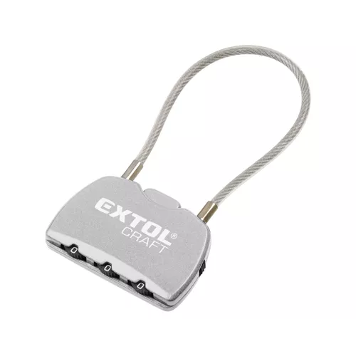 Zámek kombinační s trojmíst. kódem, délka lanka 150mm EXTOL CRAFT 78115