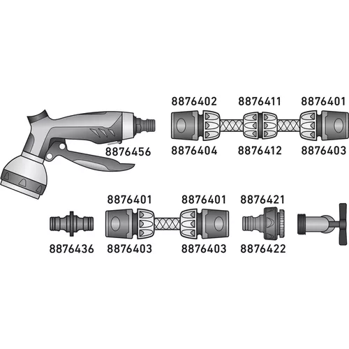 Postřikovač zahradní-sprcha s regulací, 7funkční EXTOL PREMIUM 8876456