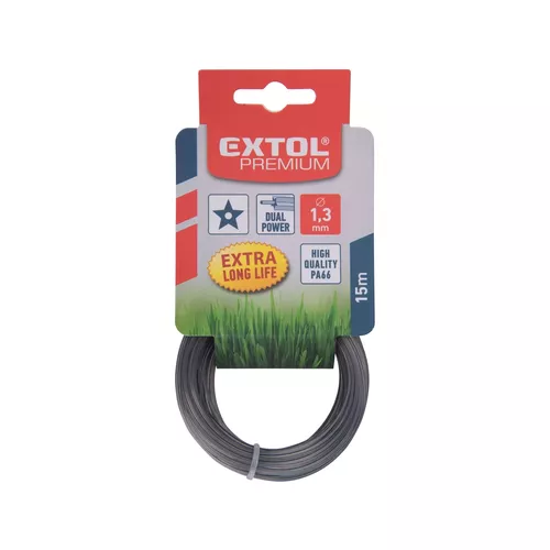 Žací struna do sekačky s jádrem, hvězdicový profil, 1,3mm, 15m, pa66 EXTOL PREMIUM 8870921