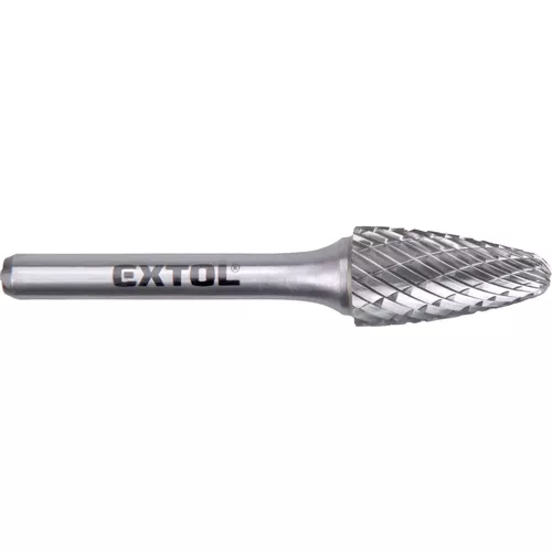 Fréza karbidová, kulatý oblouk, pr.12x25mm/stopka 6mm,sek střední (double-cut) EXTOL INDUSTRIAL 8703755