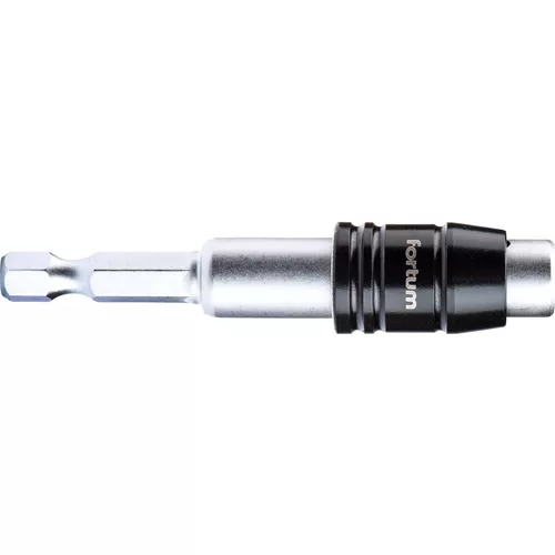 Držák hrotů do vrtačky, 1/4"x60mm, quick-lock, crv FORTUM 4743202