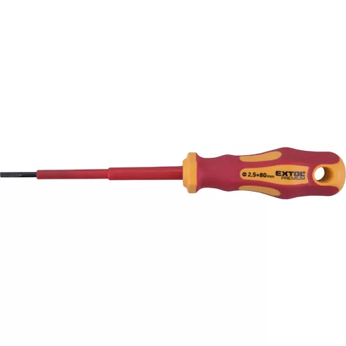 Šroubovák elektrikářský, (-)2,5x80mm, vde, crv EXTOL PREMIUM 53073