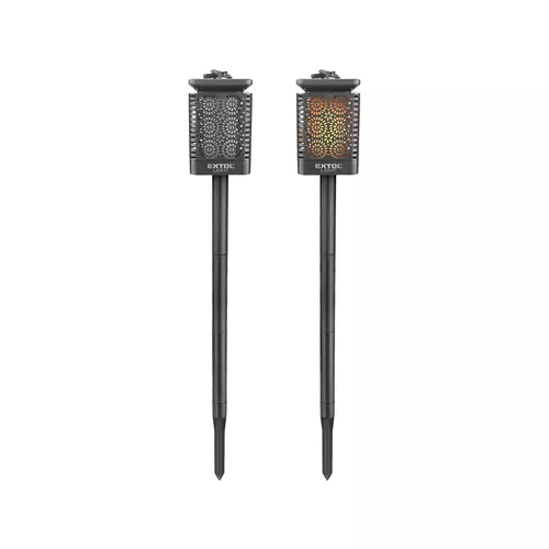 Pochodeň led s plamenem, solární nabíjení, 12x led EXTOL LIGHT 43133