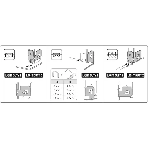 Pistole sponkovací 3funkční, 6-12mm, včetně 100ks spon EXTOL PREMIUM 8851105