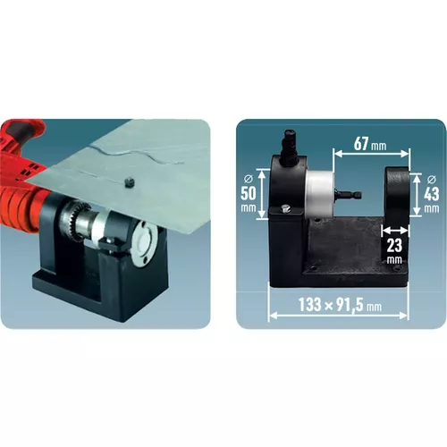 Držák pro nástavec na vrtačku k stříhání plechu EXTOL PREMIUM 8813651B