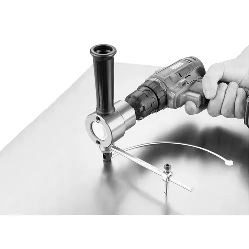 Kruhová vodící šablona pro nástavec na vrtačku k stříhání plechu EXTOL PREMIUM 8813651C