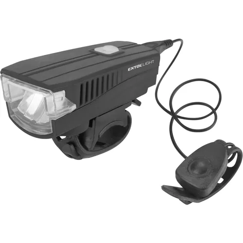Světlo bílé na kolo 350lm, usb nabíjení, klakson, 5w led EXTOL LIGHT 43137