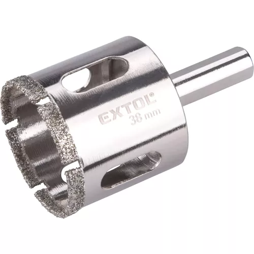 Korunka vykružovací diamantová na sklo a keramiku, o 38mm EXTOL PREMIUM 8801989