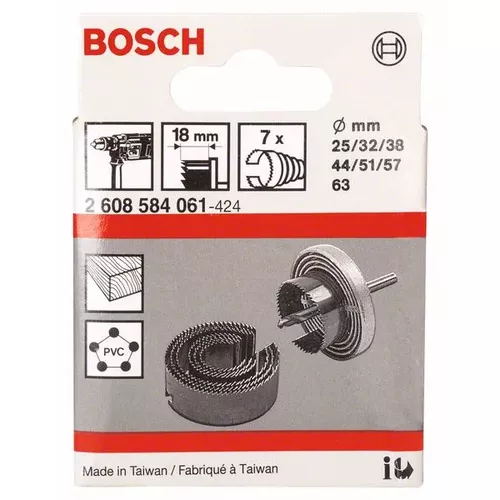 Sada děrovek 25–63 mm, 7 kusů BOSCH 2608584061