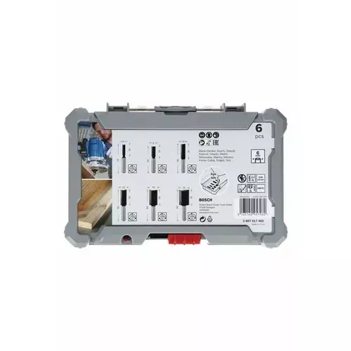 Sada fréz, 6 ks, drážkovací frézy s 6mm vřetenem BOSCH 2607017465