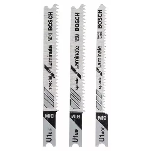 3dílná sada pilových plátků se stopkou U pro práci s laminátem BOSCH 2608636430