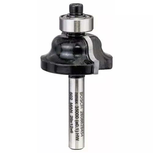Profilová fréza se stopkou 6 mm, R1 4 mm, D1 28,6 mm, B 8 mm, L 12,4 mm, G 54 mm  BOSCH 2608628454