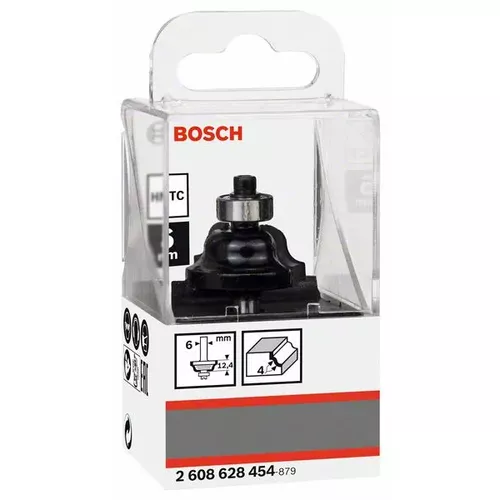 Profilová fréza se stopkou 6 mm, R1 4 mm, D1 28,6 mm, B 8 mm, L 12,4 mm, G 54 mm  BOSCH 2608628454
