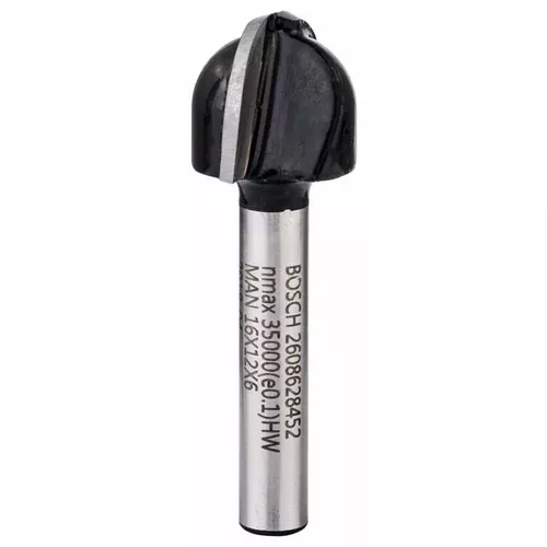 Žlábkovací fréza, 6 mm, R1 8 mm, D 15,9 mm, L 12,3 mm, G 45 mm  BOSCH 2608628452