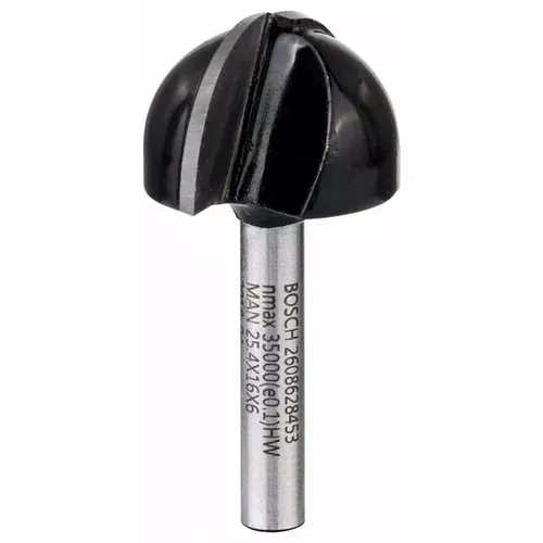 Žlábkovací fréza, 6 mm, R1 12,7 mm, D 25,4 mm, L 15,6 mm, G 49 mm  BOSCH 2608628453