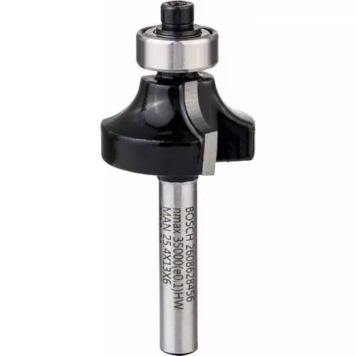 Zaoblovací fréza, 6 mm, R1 6,3 mm, D 25,4, L 13,1 mm, G 54 mm  BOSCH 2608628456