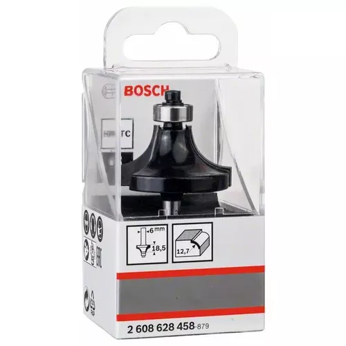 Zaoblovací fréza, 6 mm, R1 12,7 mm, D 38,1 mm, L 18,6 mm, G 60 mm  BOSCH 2608628458
