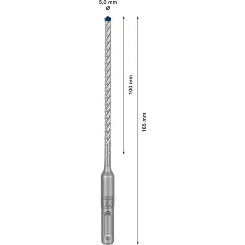 Vrták do kladiv EXPERT SDS plus-7X, 5 × 100 × 165 mm, 10 ks BOSCH 2608900158