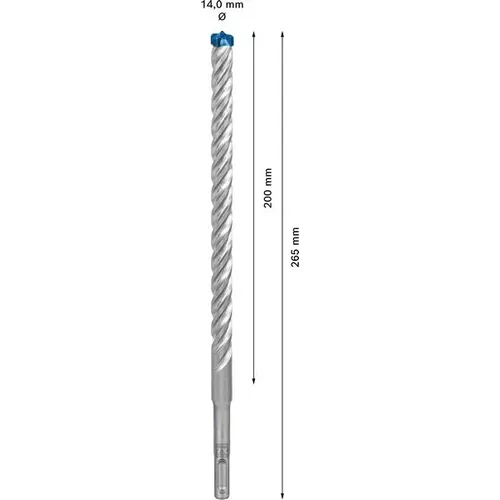 Vrták do kladiv EXPERT SDS plus-7X, 14 × 200 × 265 mm BOSCH 2608900121