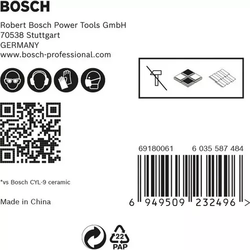 5dílná sada vrtáků do dlažby EXPERT HEX-9 HardCeramic 4/5/6/8/10 mm BOSCH 2608900597