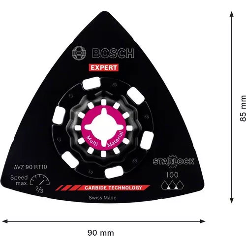 Brusná karbidová deska EXPERT AVZ 90 RT10, 90 mm BOSCH 2608900043