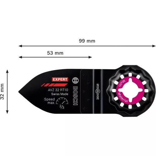 Brusný talíř pro víceúčelové nástroje EXPERT Sanding Finger Fine AVZ 32 RT10, 32 × 50 mm BOSCH 2608900039