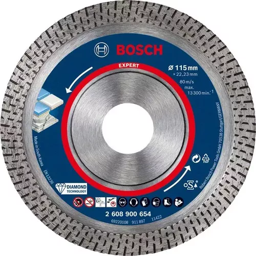 Diamantový řezný kotouč EXPERT HardCeramic 115 × 22,23 × 1,4 × 10 mm BOSCH 2608900654