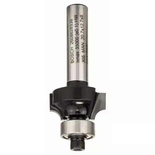 Zaoblovací fréza, 8 mm, R1 4 mm, L 10,5 mm, G 53 mm  BOSCH 2608628339