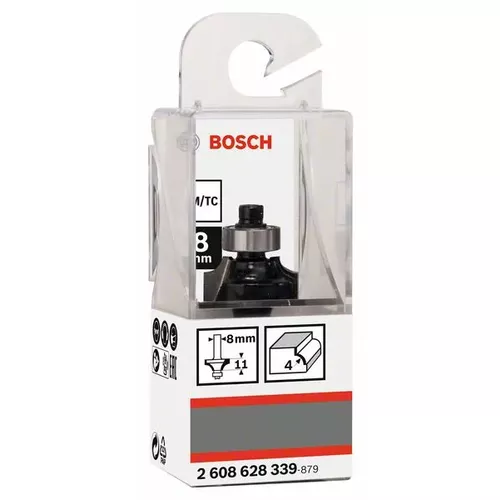 Zaoblovací fréza, 8 mm, R1 4 mm, L 10,5 mm, G 53 mm  BOSCH 2608628339
