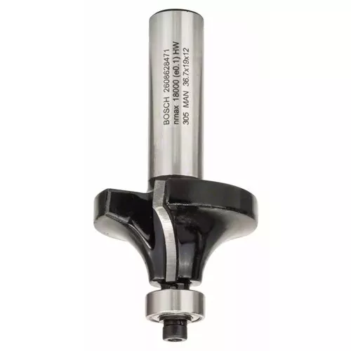 Zaoblovací fréza, 12 mm, R1 12 mm, L 19 mm, G 70 mm  BOSCH 2608628471