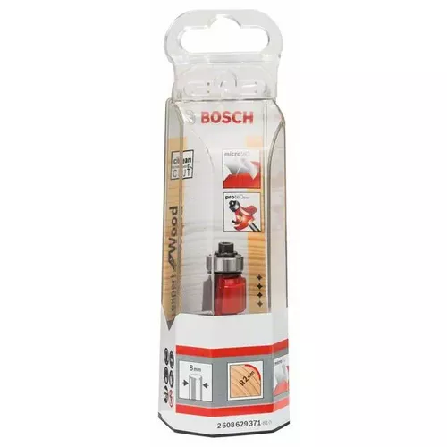 Zaoblovací fréza Expert for Wood, 8 mm, D 16,7 mm, R1 2 mm, L 12,7 mm, G 55 mm  BOSCH 2608629371